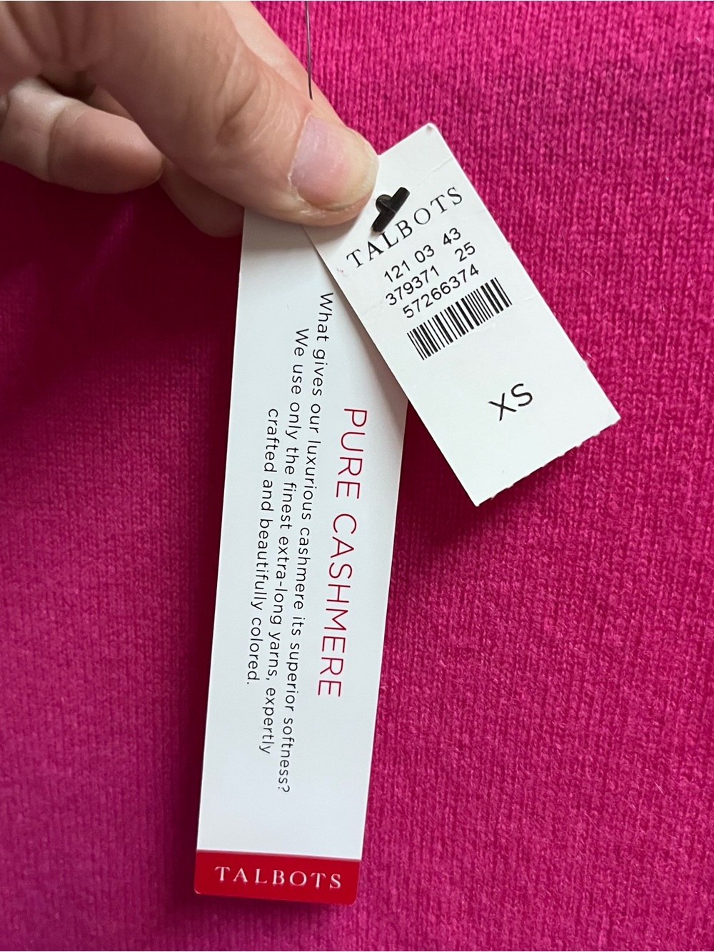 NWT Talbots Sweater Pure Cashmere Pink Soft Luxury 3/4 Sleeve XS Classic - Picture 6 of 8